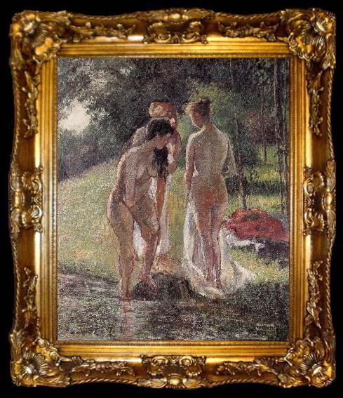 framed  Camille Pissarro Bath, ta009-2